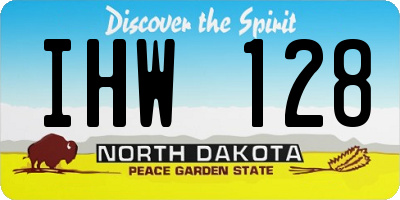 ND license plate IHW128