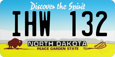 ND license plate IHW132