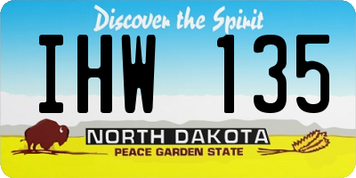 ND license plate IHW135