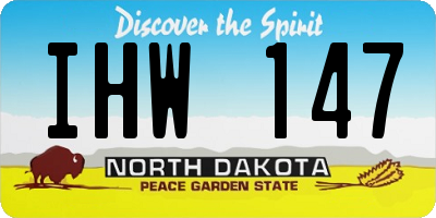ND license plate IHW147
