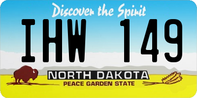 ND license plate IHW149