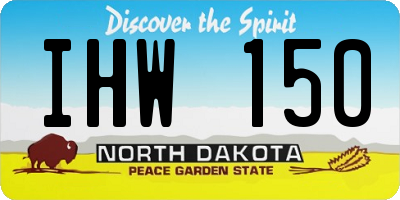 ND license plate IHW150