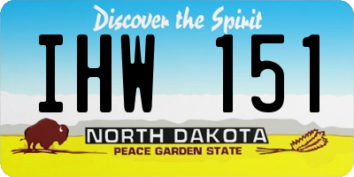 ND license plate IHW151
