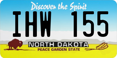 ND license plate IHW155