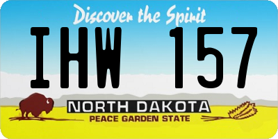 ND license plate IHW157
