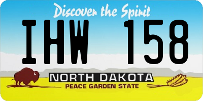 ND license plate IHW158