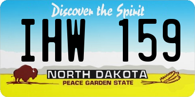 ND license plate IHW159