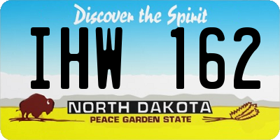 ND license plate IHW162