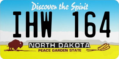 ND license plate IHW164