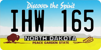 ND license plate IHW165