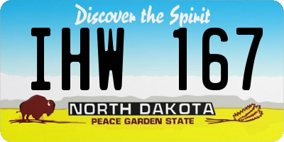 ND license plate IHW167