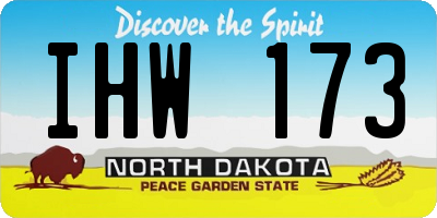 ND license plate IHW173
