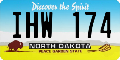 ND license plate IHW174