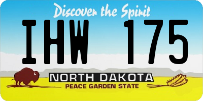 ND license plate IHW175