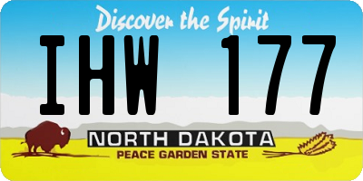 ND license plate IHW177
