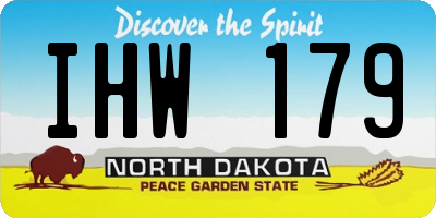 ND license plate IHW179
