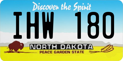 ND license plate IHW180