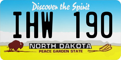 ND license plate IHW190