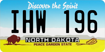 ND license plate IHW196