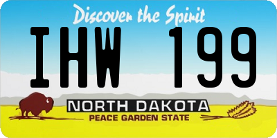 ND license plate IHW199