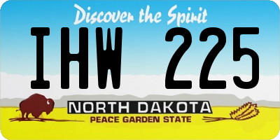 ND license plate IHW225