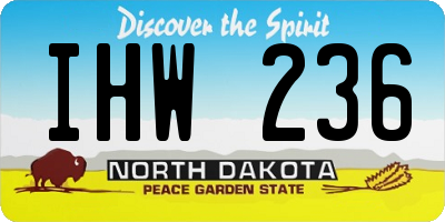 ND license plate IHW236