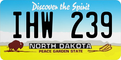 ND license plate IHW239