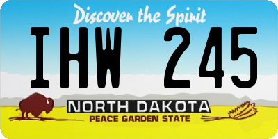 ND license plate IHW245