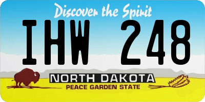 ND license plate IHW248