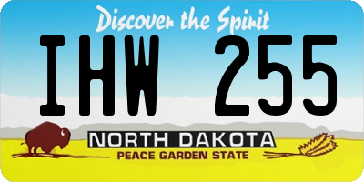 ND license plate IHW255