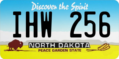 ND license plate IHW256