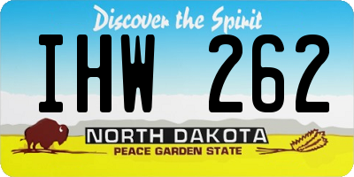 ND license plate IHW262