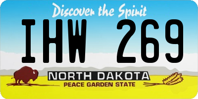 ND license plate IHW269