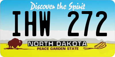 ND license plate IHW272