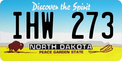 ND license plate IHW273