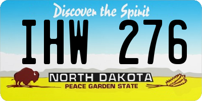 ND license plate IHW276