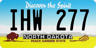 ND license plate IHW277