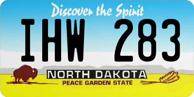 ND license plate IHW283