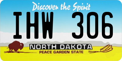 ND license plate IHW306