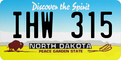 ND license plate IHW315