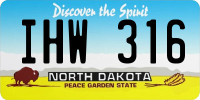 ND license plate IHW316