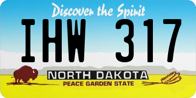 ND license plate IHW317