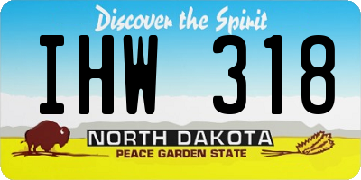 ND license plate IHW318