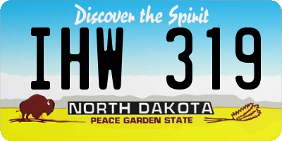 ND license plate IHW319