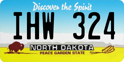 ND license plate IHW324