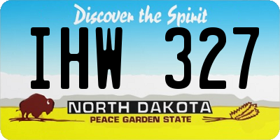 ND license plate IHW327