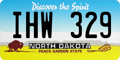 ND license plate IHW329