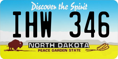 ND license plate IHW346