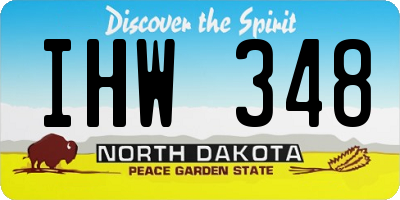 ND license plate IHW348