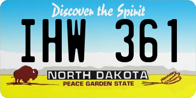 ND license plate IHW361